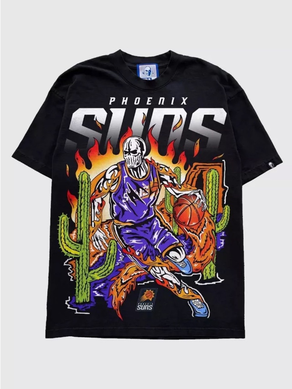 Phoenix Suns NBA Cactus Crossover Graphic T-Shirt – Black – Size Large